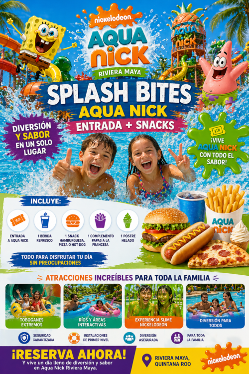 Splash Bites Aqua Nick – Entrada + Snacks