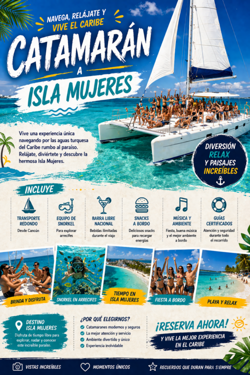 Catamarán Isla Mujeres - Todo Incluido